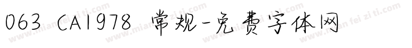 063 CA1978 常规字体转换
